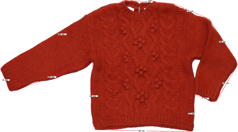 Piros Zara Kötött pulcsi EU 110 / UK 5 év / US 5 év/XS