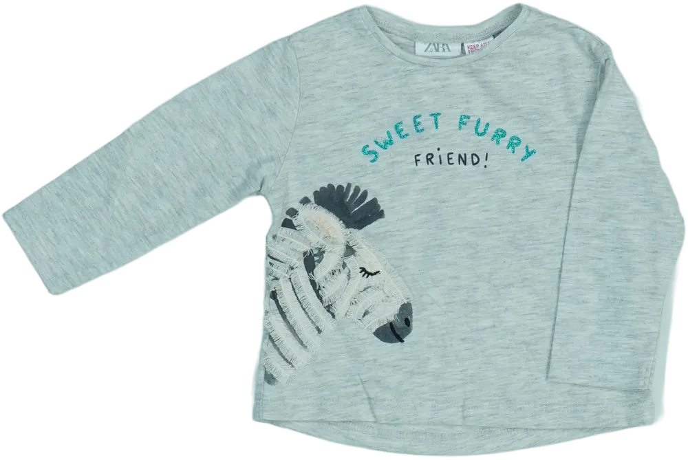 Szürke Zara Hosszú ujjú felső EU 68 / UK 3-6 hónap / US 3-6 hónap