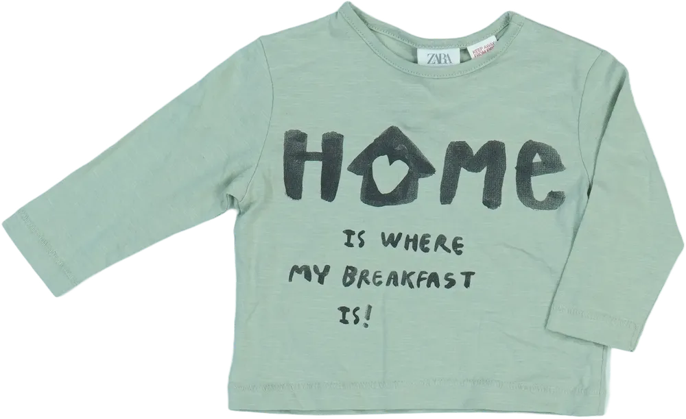 Zöld Zara Hosszú ujjú felső EU 68 / UK 3-6 hónap / US 3-6 hónap