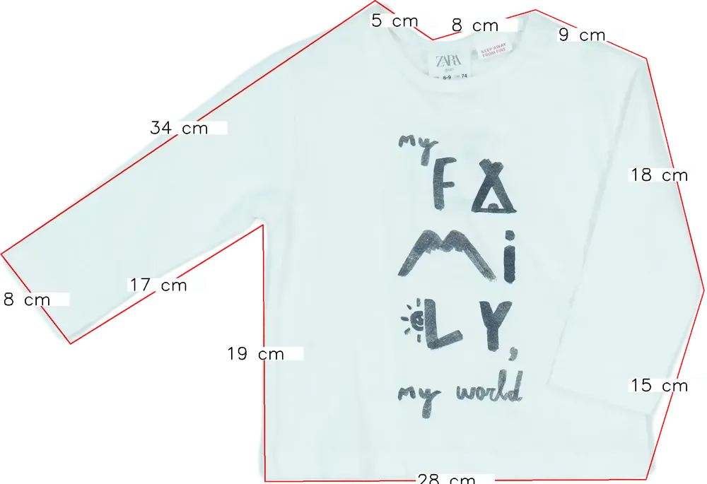 Barna Zara Hosszú ujjú felső EU 74 / UK 6-9 hónap / US 6-9 hónap