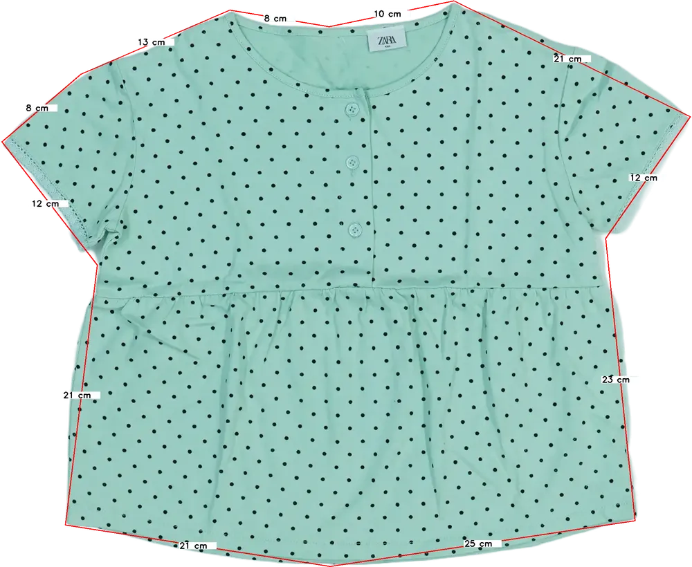 Zöld Zara Póló EU 140 / UK 10 év / US 10 év/L