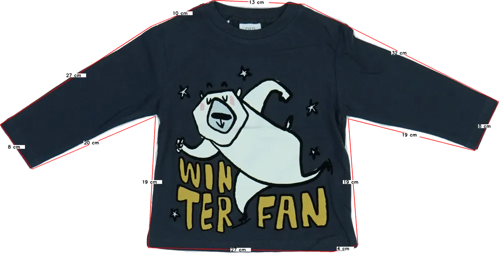 Szürke Zara Hosszú ujjú felső EU 86 / UK 12-18 hónap / US 18 hónap