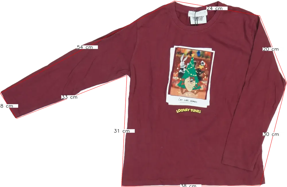 Bordó Zara Hosszú ujjú felső EU 122 / UK 7 év / US 7 év/M