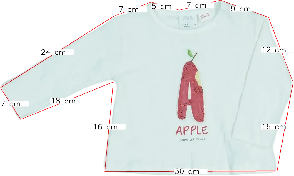 Barna Zara Hosszú ujjú felső EU 74 / UK 6-9 hónap / US 6-9 hónap
