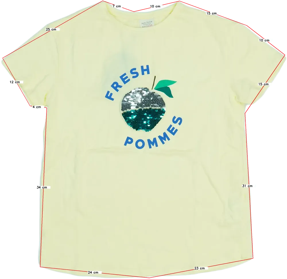 Sárga Zara Póló EU 152 / UK 12 év / US 12 év/L