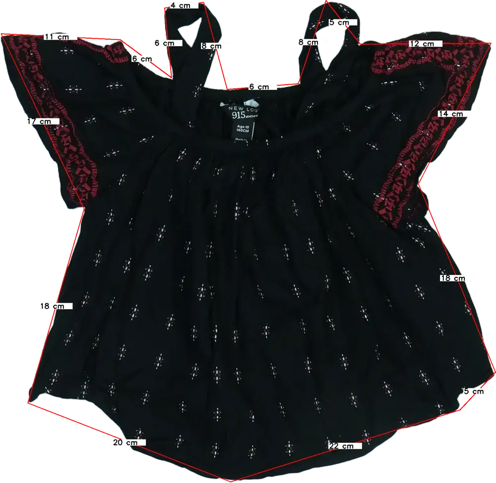 Black New Look Blouse EU 140 / UK 10 years / US 10 years/L