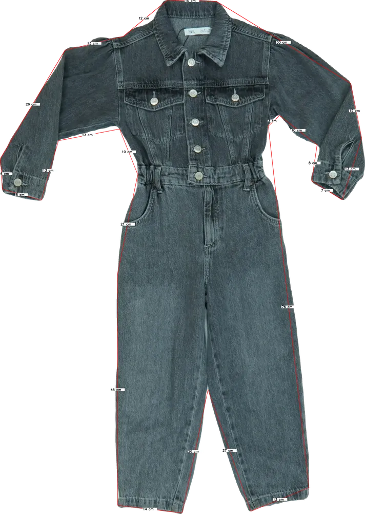 Szürke Zara Playsuit / Jumpsuit EU 116 / UK 6 év / US 6 év/S