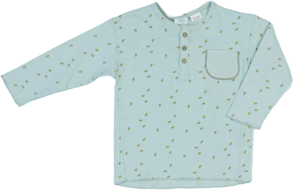 Zöld Zara Hosszú ujjú felső EU 92 / UK 2 év / US 2T