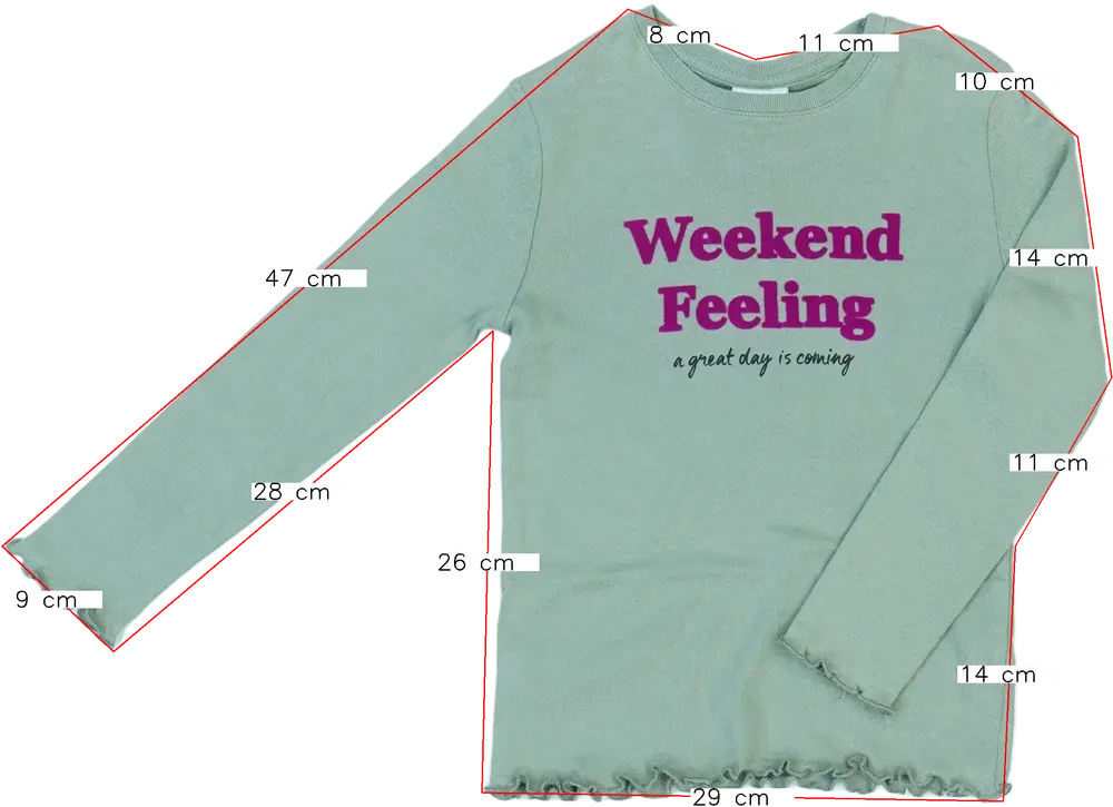 Zöld Zara Hosszú ujjú felső EU 122 / UK 7 év / US 7 év/M