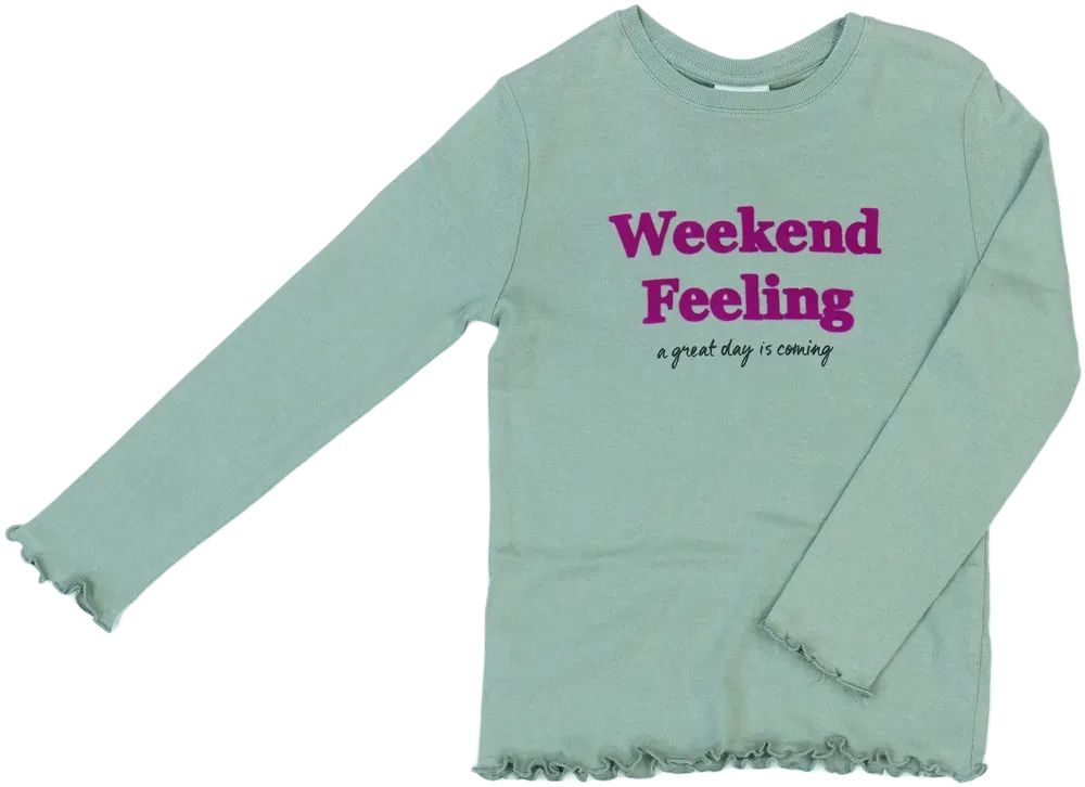 Zöld Zara Hosszú ujjú felső EU 122 / UK 7 év / US 7 év/M