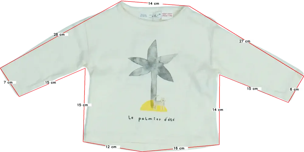 Barna Zara Hosszú ujjú felső EU 74 / UK 6-9 hónap / US 6-9 hónap