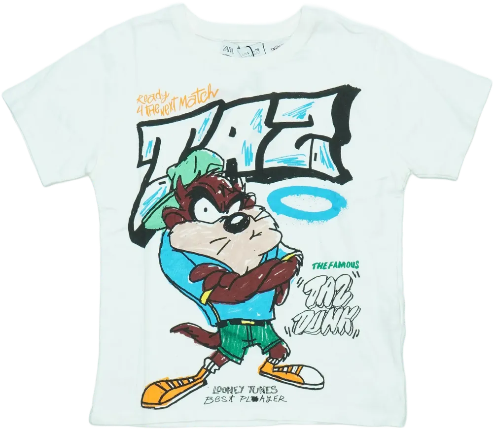 Fehér Zara Póló EU 116 / UK 6 év / US 6 év/S