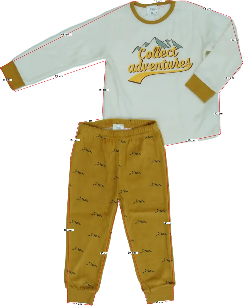 Sárga Zara Pizsama EU 92 / UK 2 év / US 2T