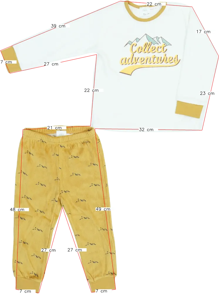 Sárga Zara Pizsama EU 98 / UK 3 év / US 3T