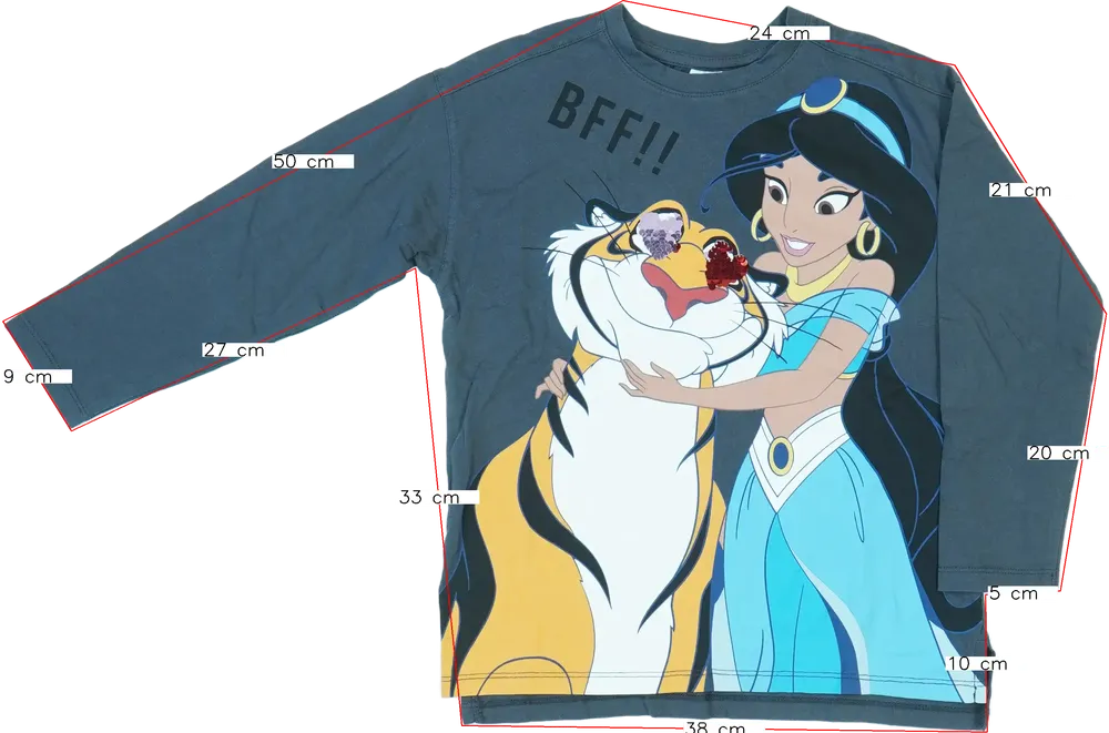 Szürke Disney Hosszú ujjú felső EU 116 / UK 6 év / US 6 év/S