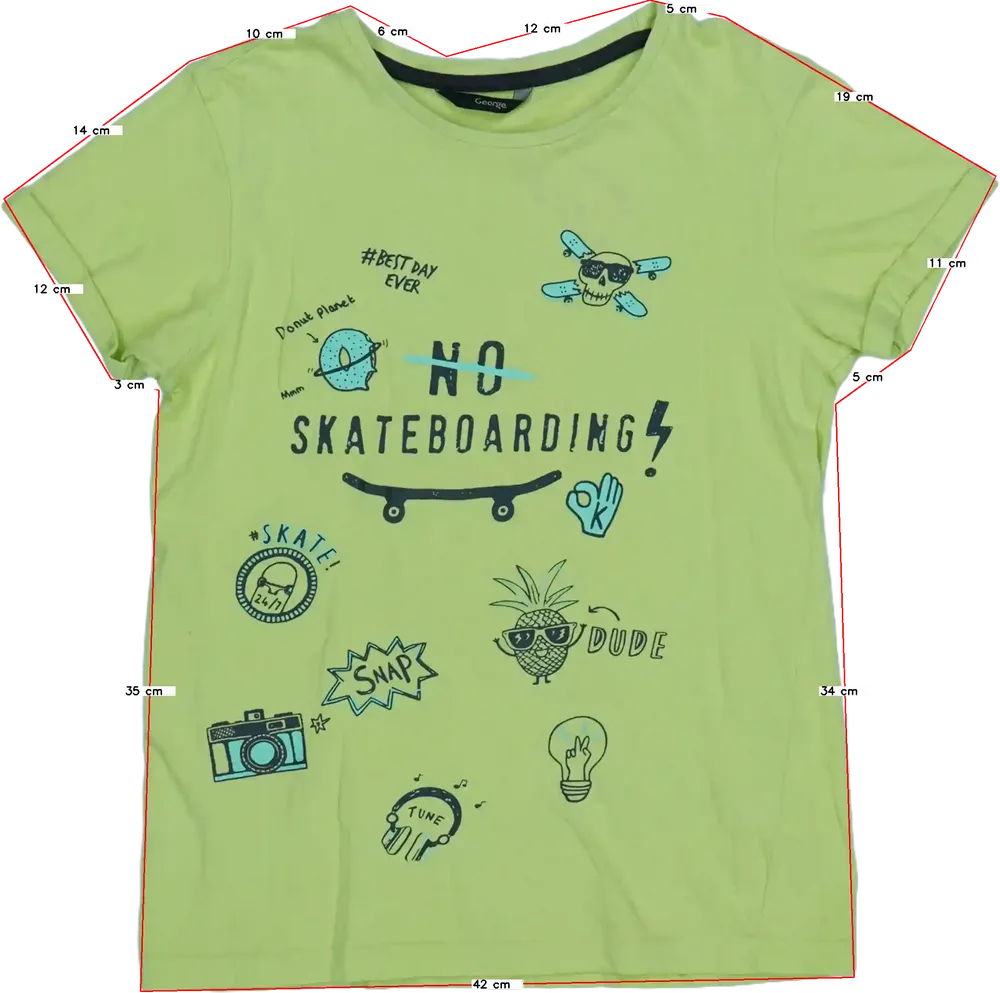 Zöld George Póló EU 146 / UK 11 év / US 12 év/L