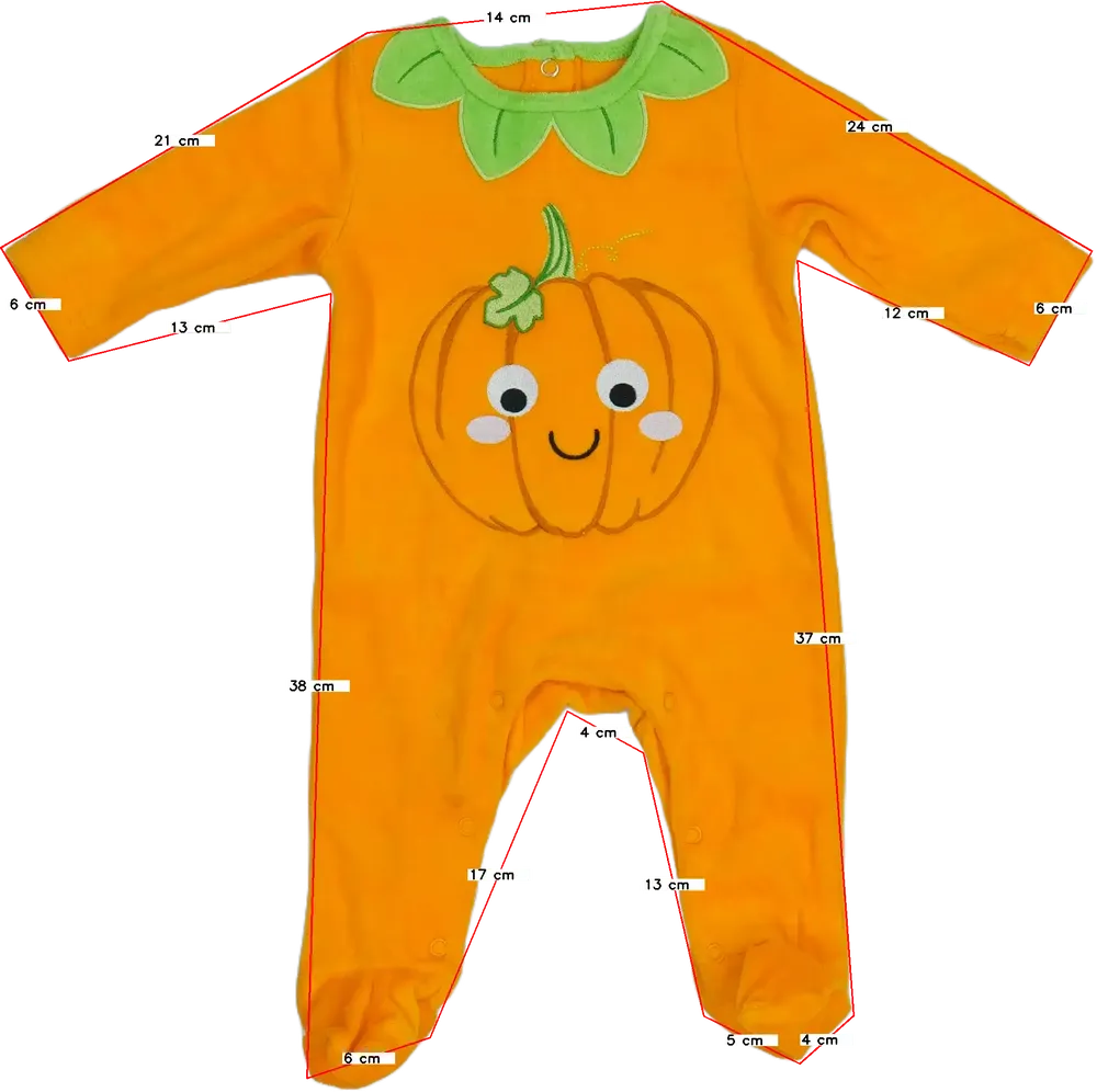 Sárga (narancs) Egyéb Hosszú ujjú rugdalózó EU 62 / UK 0-3 hónap / US 0-3 hónap