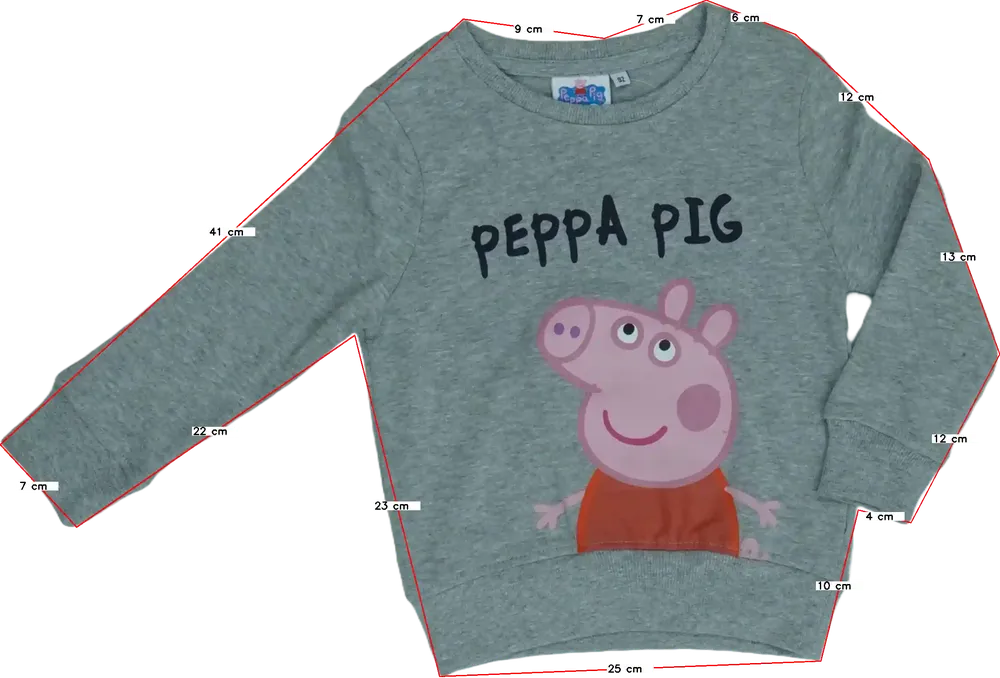 Szürke Peppa Pig Kapucnis pulóver EU 92 / UK 2 év / US 2T