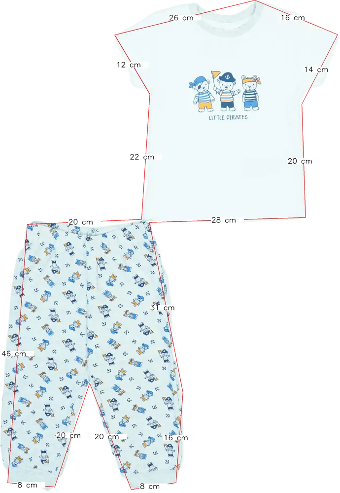 Fehér Ergee Pizsama EU 86 / UK 12-18 hónap / US 18 hónap