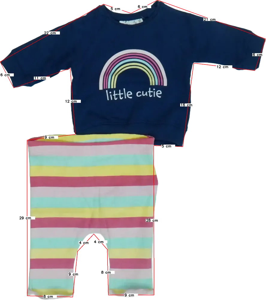 Kék Ergee 2 részes szett - Felsőruházat és nadrág EU 50 / UK Újszülött / US Újszülött