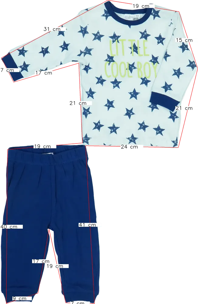 Multicoloured Ergee 2-piece set - Top &amp; Bottom EU 74 / UK 6-9 months / US 6-9 months