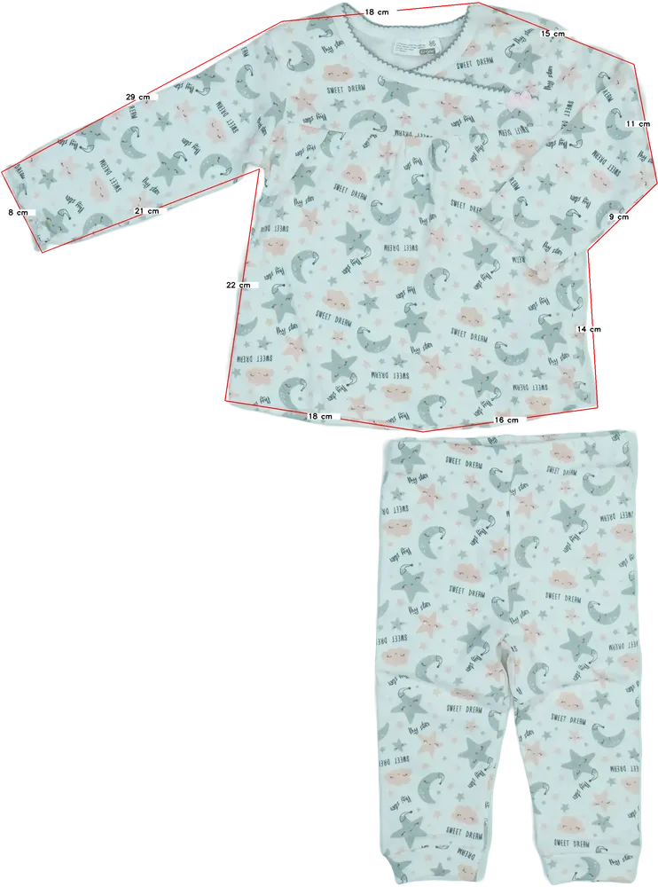 Fehér Ergee Pizsama EU 86 / UK 12-18 hónap / US 18 hónap