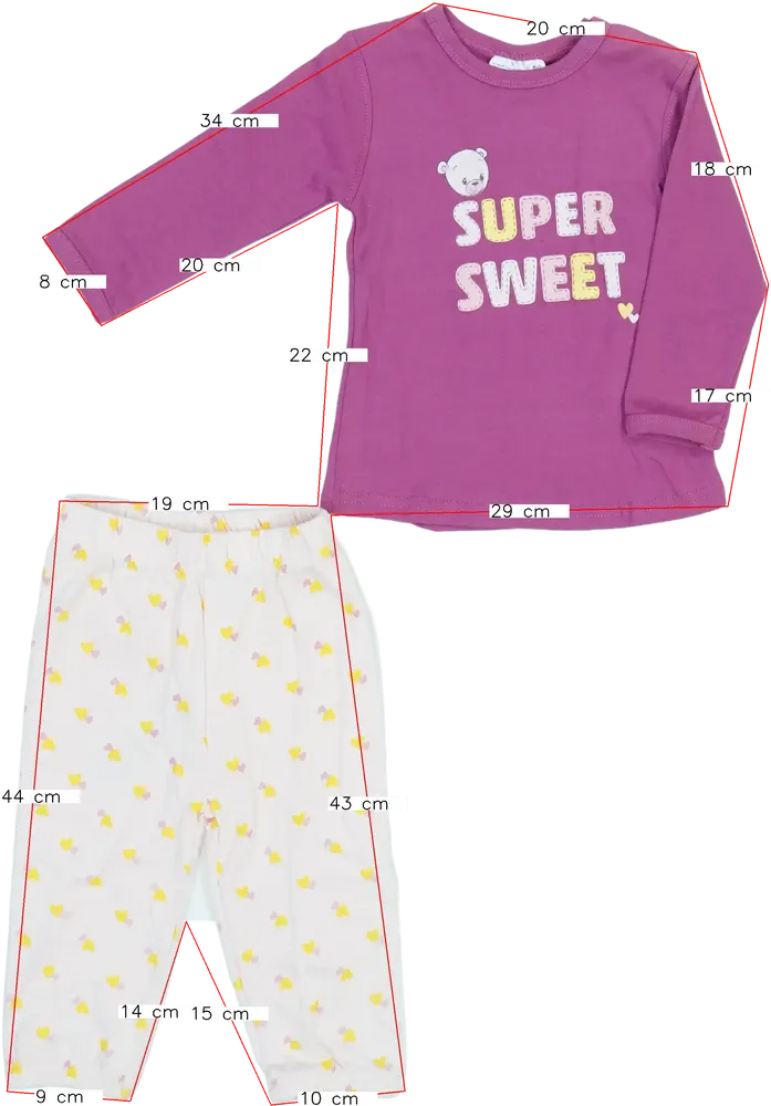 Lila Ergee Pizsama EU 80 / UK 9-12 hónap / US 12 hónap