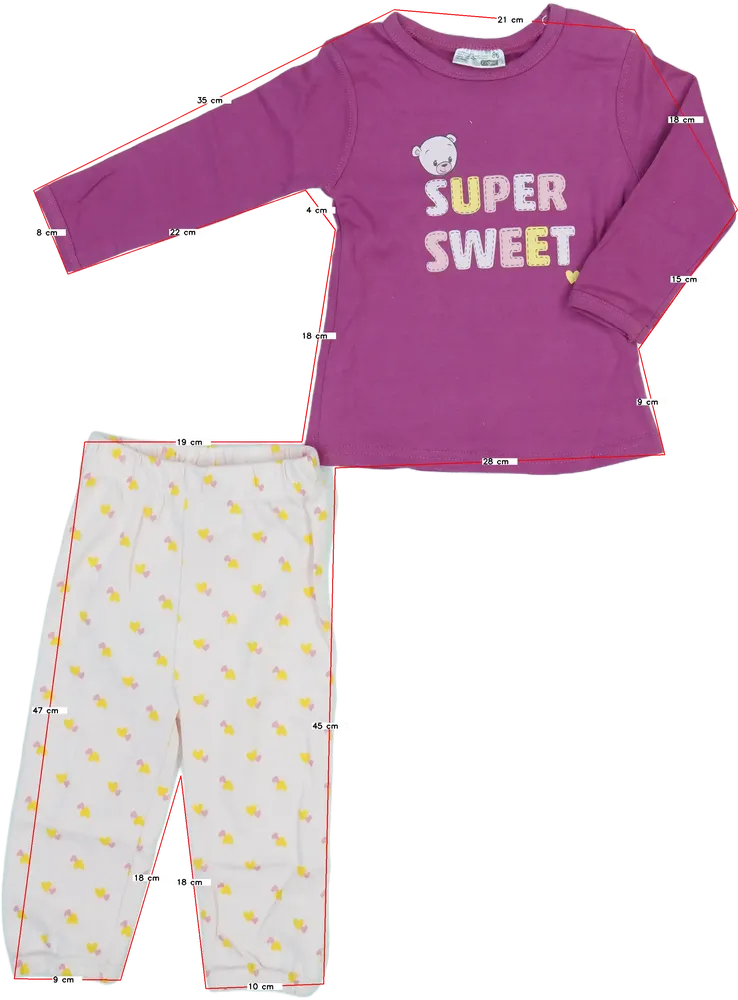 Lila Ergee Pizsama EU 86 / UK 12-18 hónap / US 18 hónap