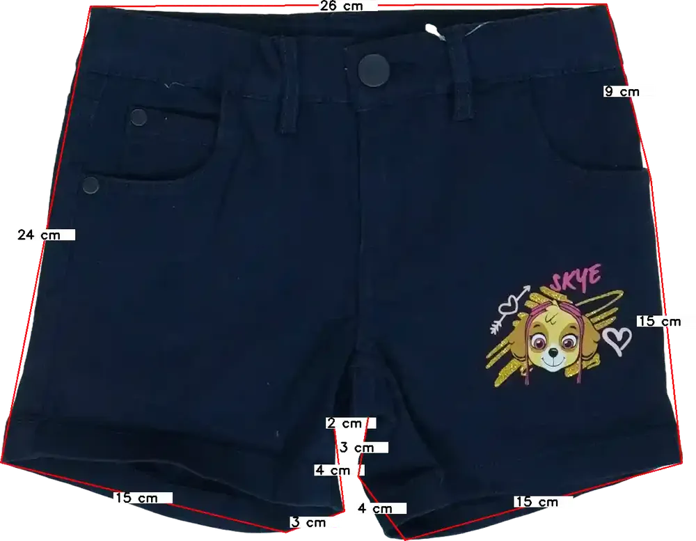 Kék Nickelodeon Rövidnadrág EU 110 / UK 5 év / US 5 év/XS