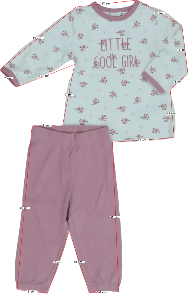 Fehér Ergee 2 részes szett - Felsőruházat és nadrág EU 74 / UK 6-9 hónap / US 6-9 hónap