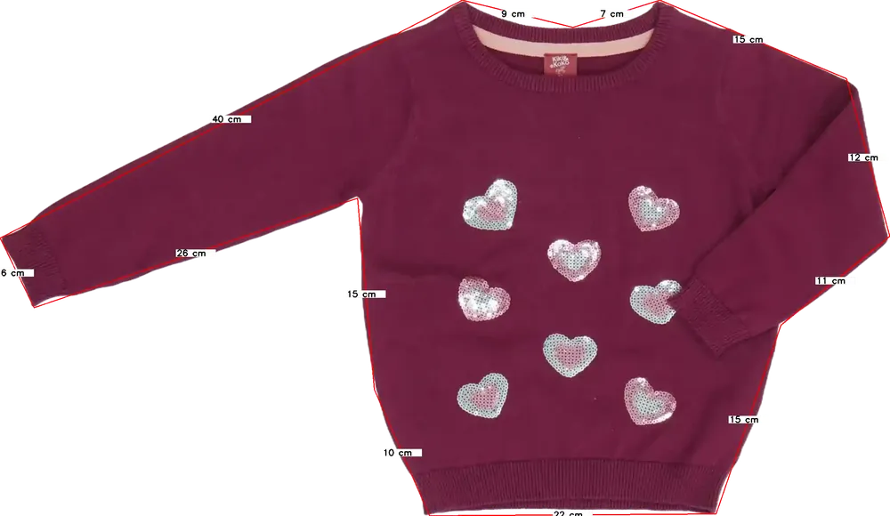 Bordó Kiki&amp;Koko Kötött pulcsi EU 92 / UK 2 év / US 2T