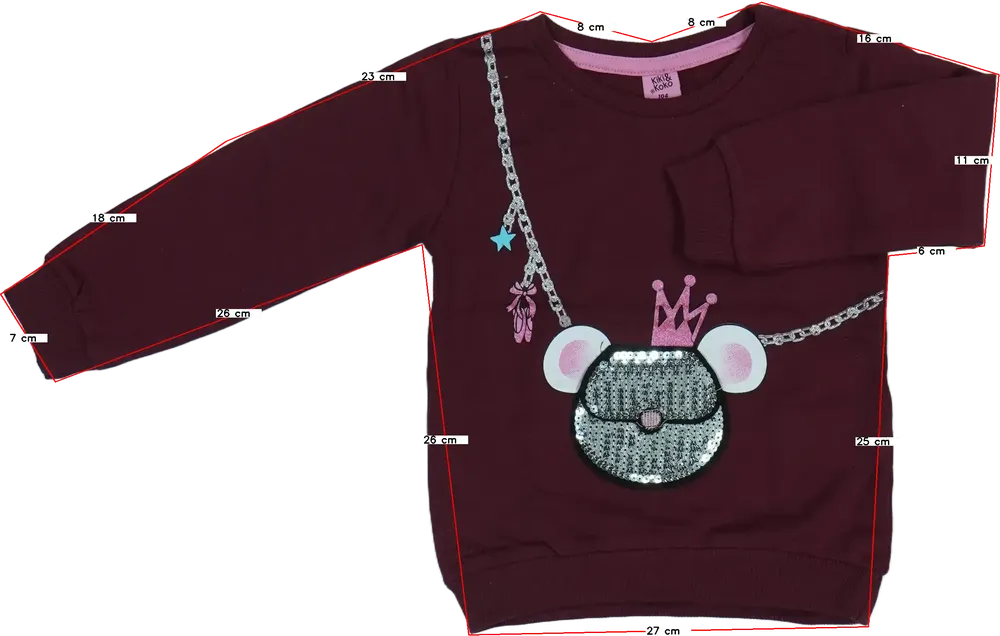 Bordó Kiki&amp;Koko Pulóver EU 104 / UK 4 év / US 4T/XS