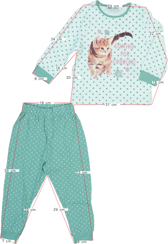 Zöld Kiki&amp;Koko Pizsama EU 92 / UK 2 év / US 2T