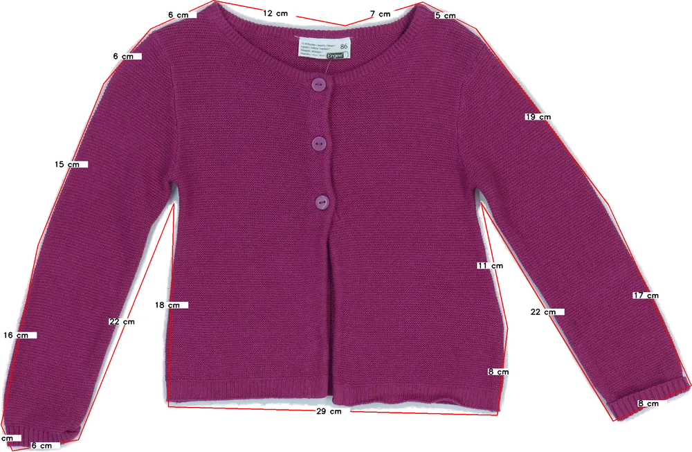 Lila Ergee Kardigán EU 74 / UK 6-9 hónap / US 6-9 hónap