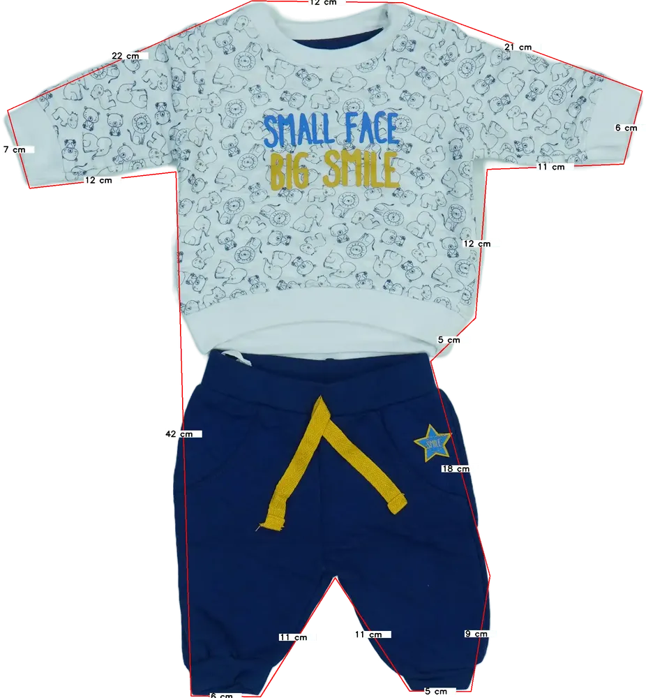 Multicoloured Ergee 2-piece set - Top &amp; Bottom EU 56 / UK Newborn / US Newborn