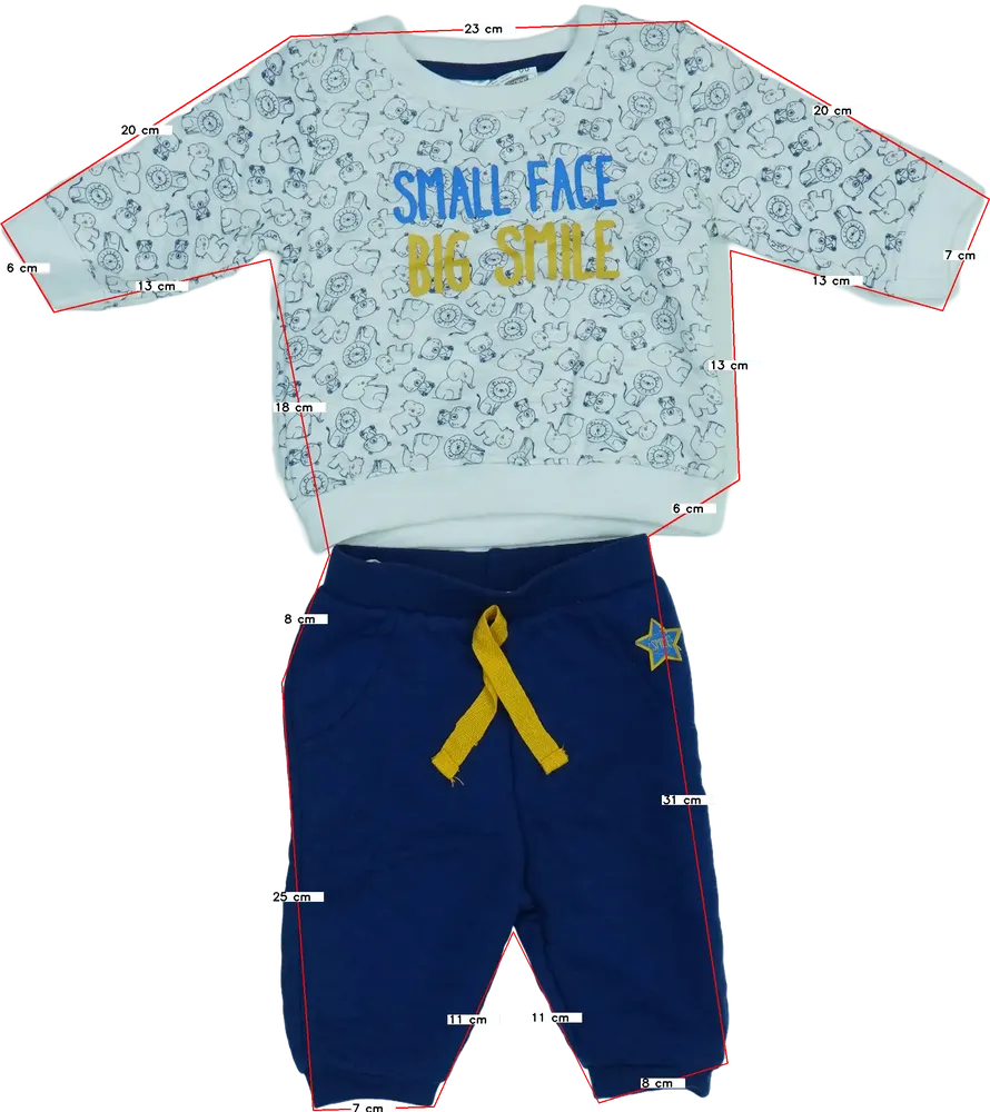 Multicoloured Ergee 2-piece set - Top &amp; Bottom EU 68 / UK 3-6 months / US 3-6 months