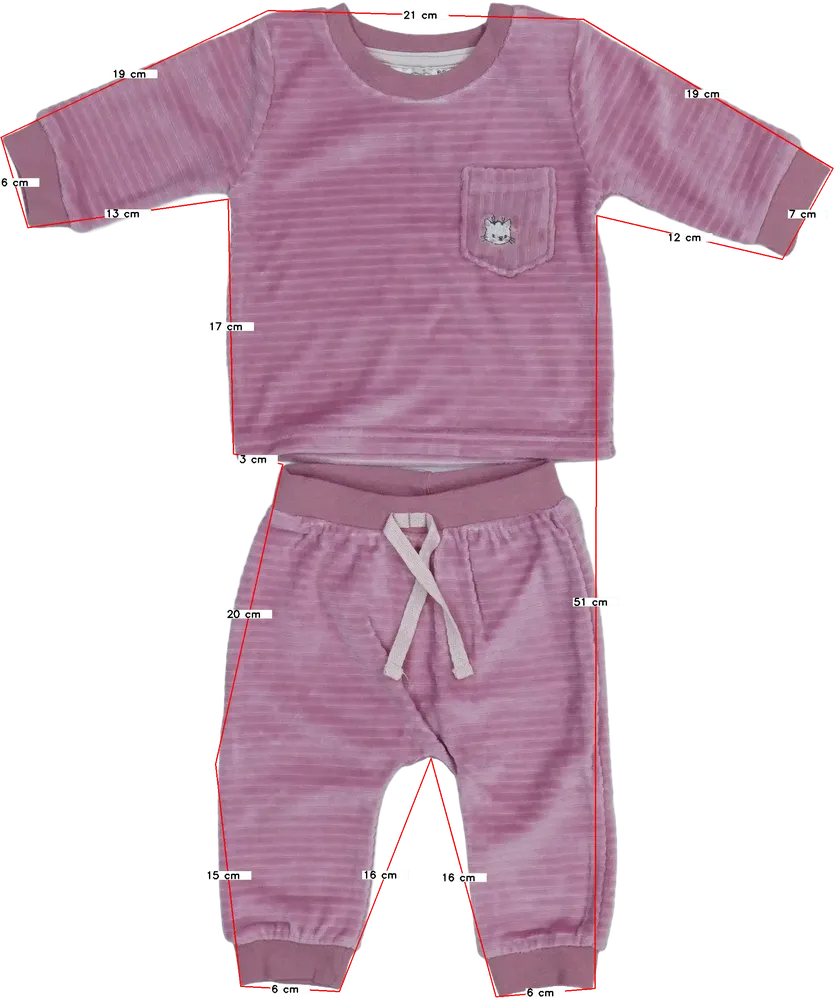 Pink Ergee 2-piece set - Top &amp; Bottom EU 62 / UK 0-3 months / US 0-3 months