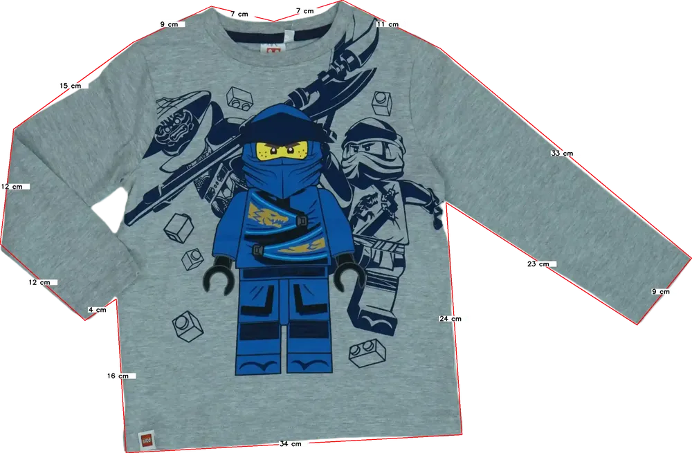 Szürke Lego Hosszú ujjú felső EU 104 / UK 4 év / US 4T/XS