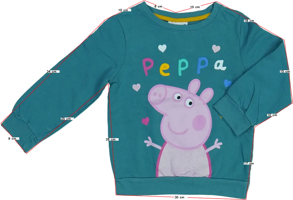 Kék Peppa Pig Pulóver EU 110 / UK 5 év / US 5 év/XS