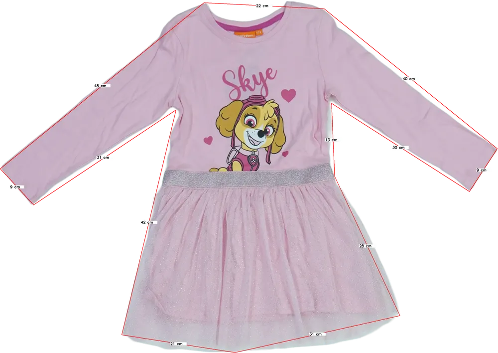 Rózsaszín Nickelodeon Ruha EU 122 / UK 7 év / US 7 év/M