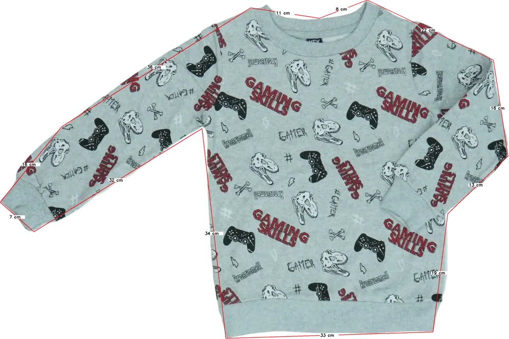 Szürke Y.F.K. Pulóver EU 164 / UK 14 év / US 14 év/XL