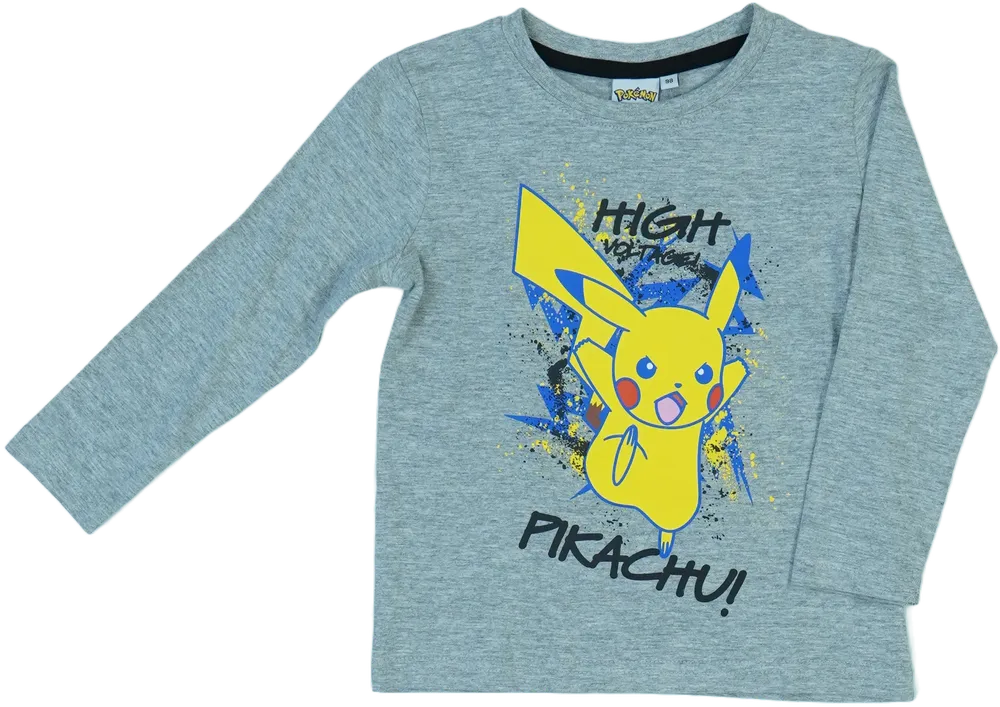 Szürke Pokemon Hosszú ujjú felső EU 98 / UK 3 év / US 3T