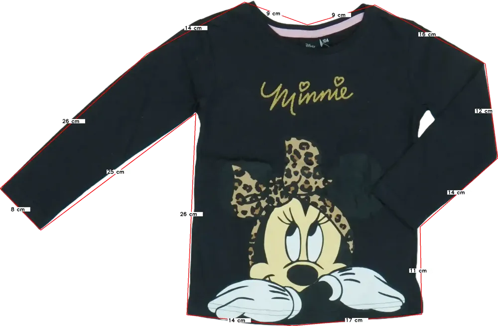 Szürke Disney Hosszú ujjú felső EU 98 / UK 3 év / US 3T