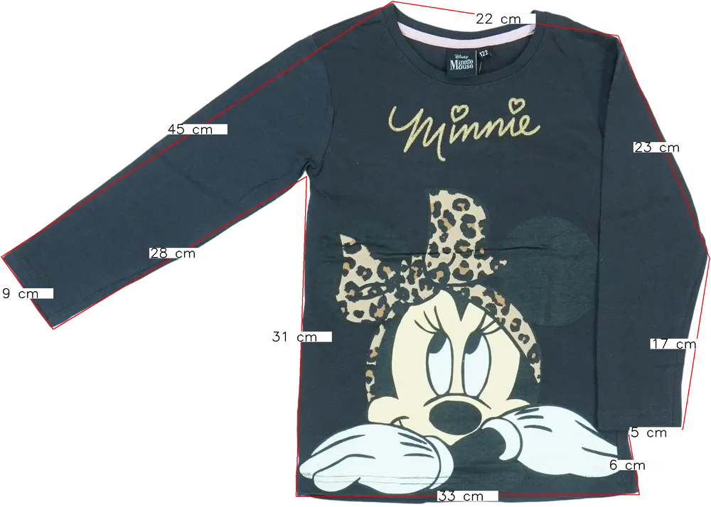 Szürke Disney Hosszú ujjú felső EU 122 / UK 7 év / US 7 év/M