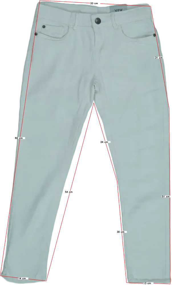 Fehér Y.F.K. Farmernadrág EU 140 / UK 10 év / US 10 év/L