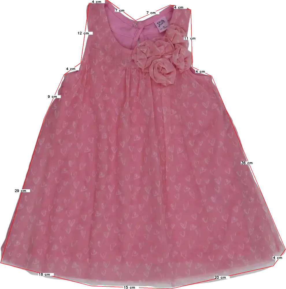 Rózsaszín Kiki&amp;Koko Ruha EU 92 / UK 2 év / US 2T