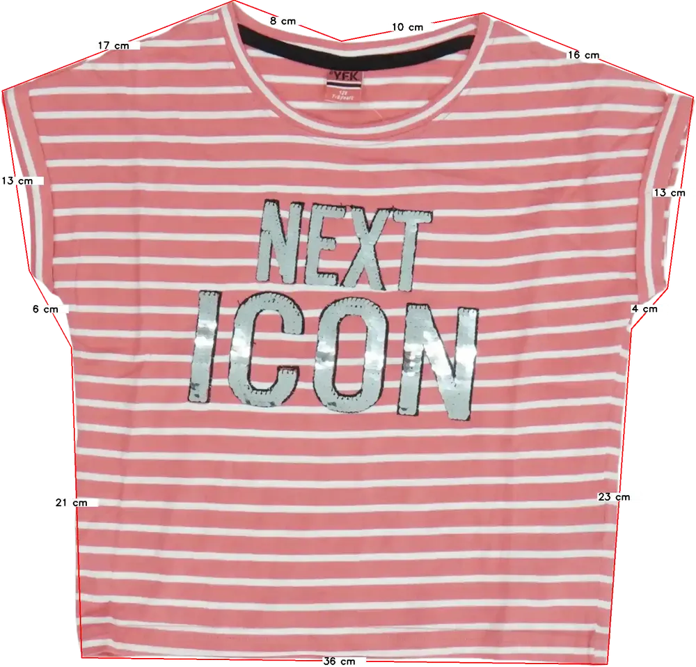 Rózsaszín Y.F.K. Póló EU 128 / UK 8 év / US 8 év/M