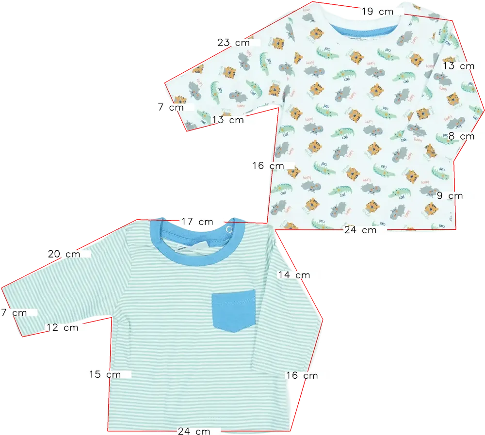Multicoloured Ergee 2-piece set - Top EU 62 / UK 0-3 months / US 0-3 months