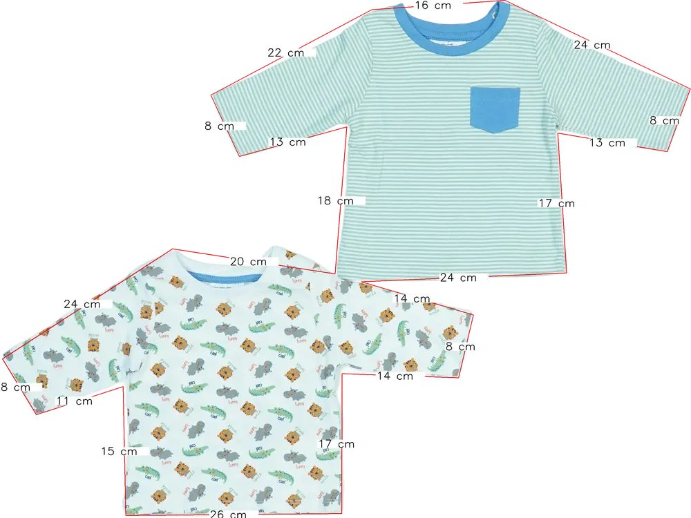 Multicoloured Ergee 2-piece set - Top EU 68 / UK 3-6 months / US 3-6 months