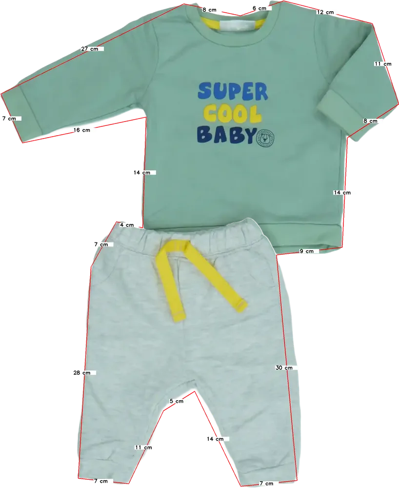 Green Ergee 2-piece set - Top &amp; Bottom EU 68 / UK 3-6 months / US 3-6 months